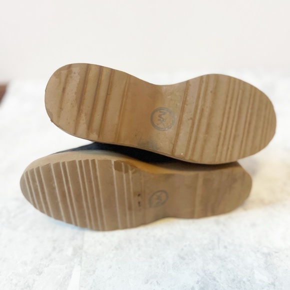 Michael Michael Kors Trudy Logo Boots Initials Brown Lace Up Womens 7.5 Booties - Picture 4 of 9